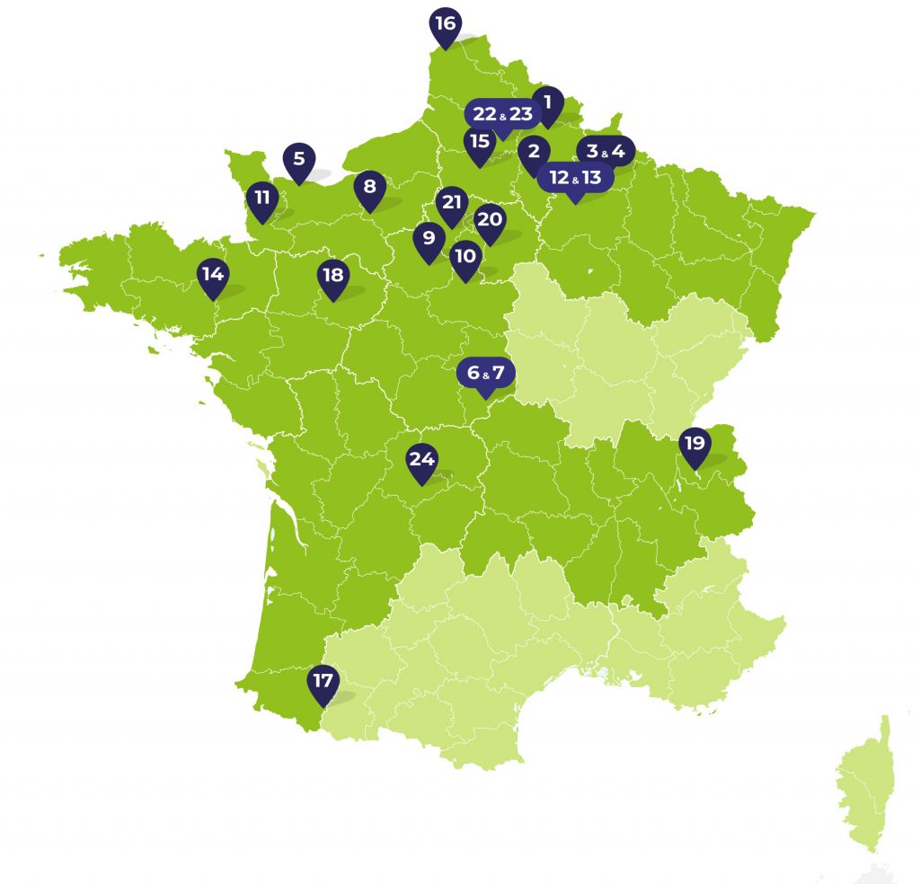 Carte fournisseurs biogaz français